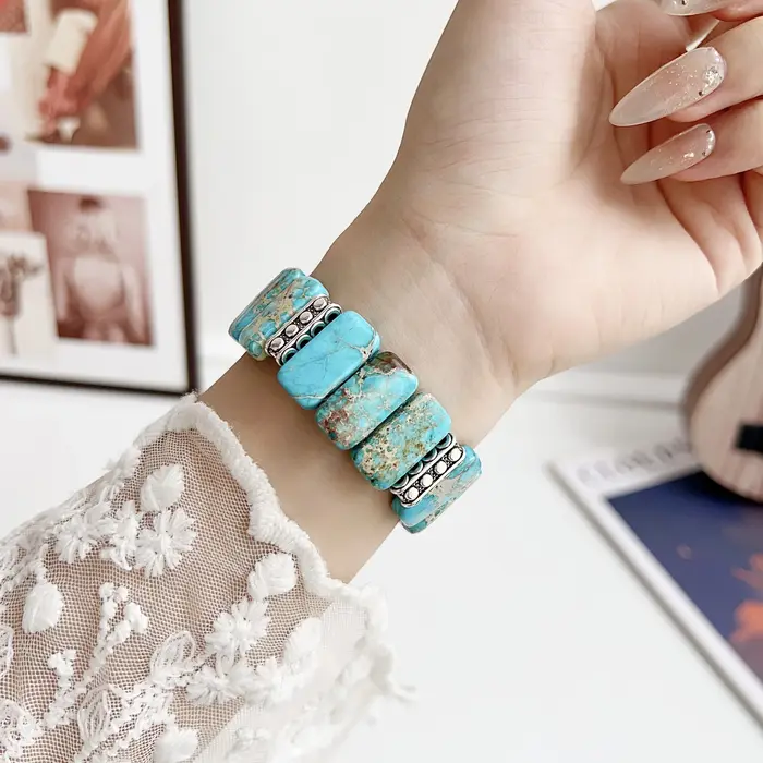 Bracelet en pierre élastique pour Apple Watch