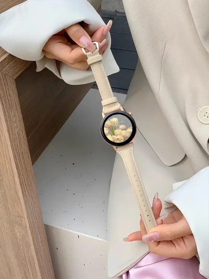 Bracelet en cuir mince pour Samsung Galaxy Watch