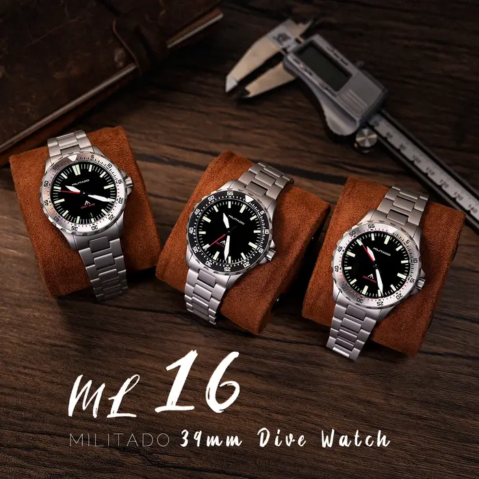 Militado – montre de plongée ML16 39mm
