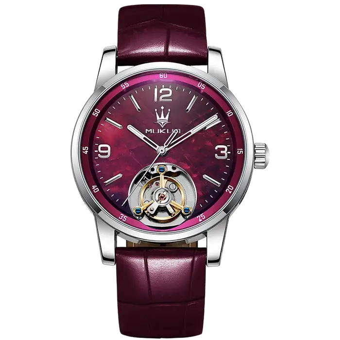 Montre-bracelet mécanique à tourbillon automatique pour homme MUKUO, polyvalente pour affaires et sports, étanche, idéale pour l'usage quotidien.