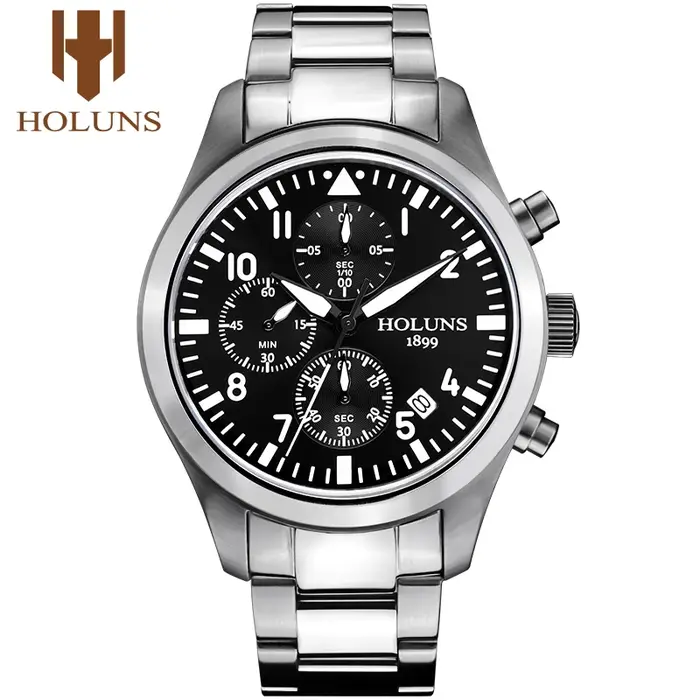 Original HOLUNS homme marque montre multifonctionnel sport mâle chronographe mode affaires lumineux luxe denim montres militaires