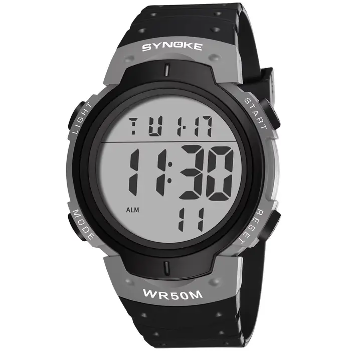Montre de sport numérique LED étanche pour homme