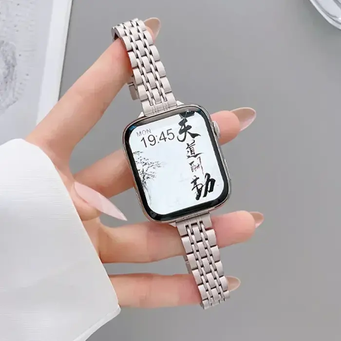 Bracelet en métal pour Apple Watch série 10 9 8 7 6 5 4 3 bandes Ultra 2 49mm 42mm 46mm 45mm 41mm 44 40 IWatch Bracelet en acier inoxydable