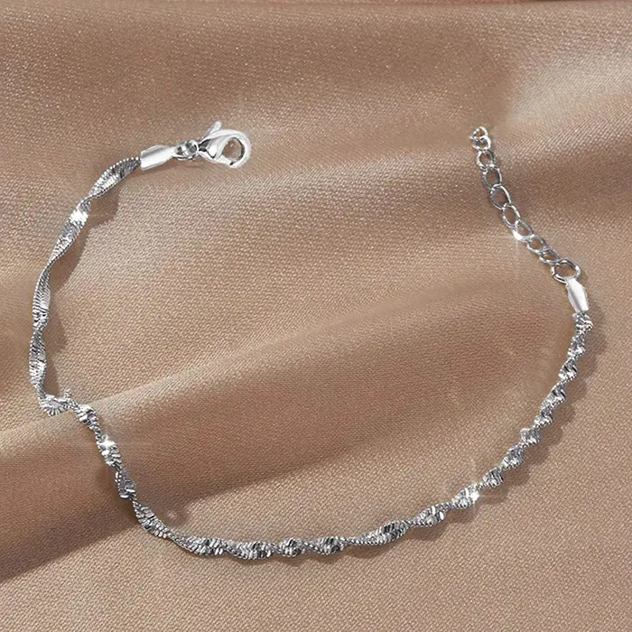 Bracelet à chaîne Simple en acier inoxydable