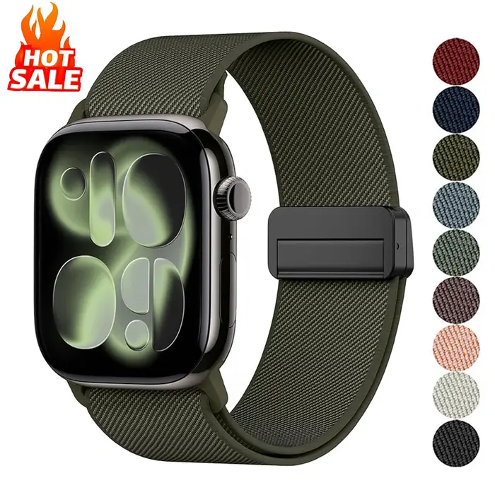 Boucle magnétique pour bracelet Apple Watch 40mm 44mm 45mm 49mm 41mm 38mm