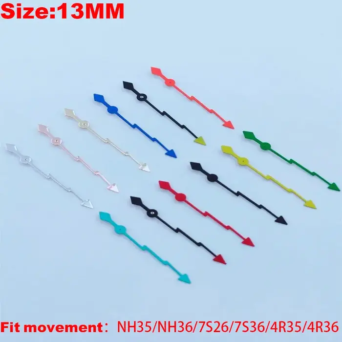 Aiguilles de montre lumineuses multicolores (rouge