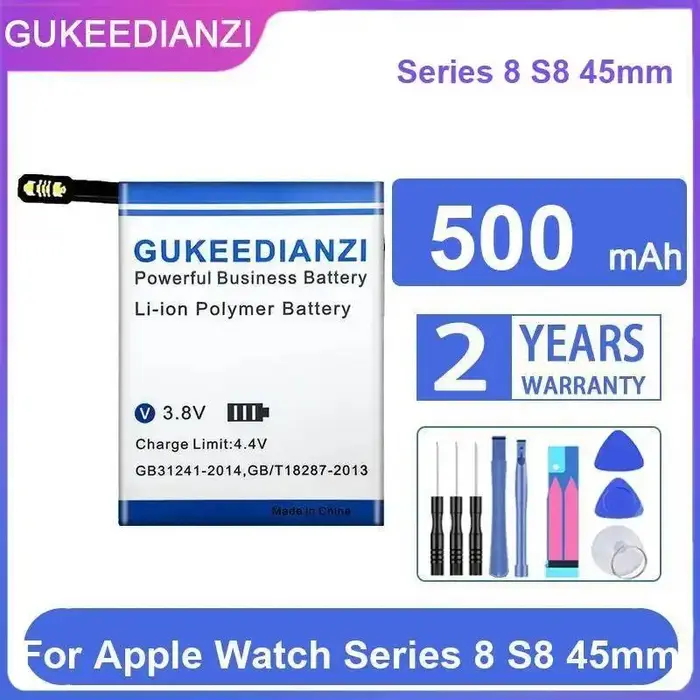 Batterie Ultra GPS 300-700 mAh pour Apple Watch Series 41MM 44MM 45MM SE SE2 1 2 3 4 5 6 7 8 9 40MM LTE 38MM 42MM