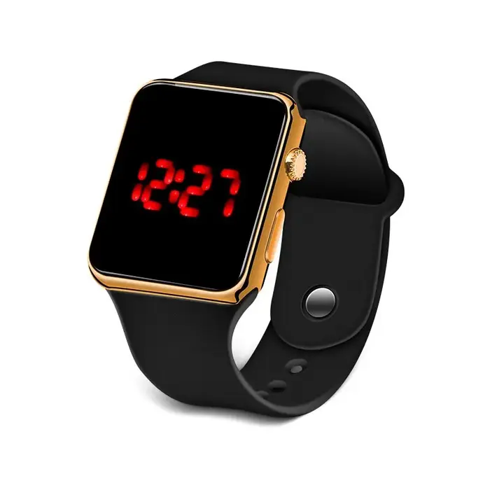 Montre de sport numérique LED électronique pour femmes et hommes