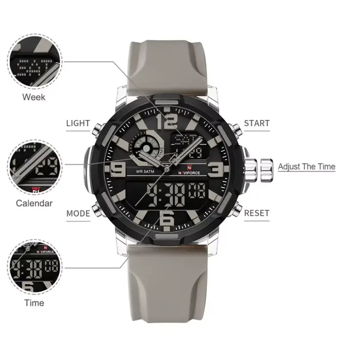 NAVIFORCE – montre à Quartz militaire pour hommes
