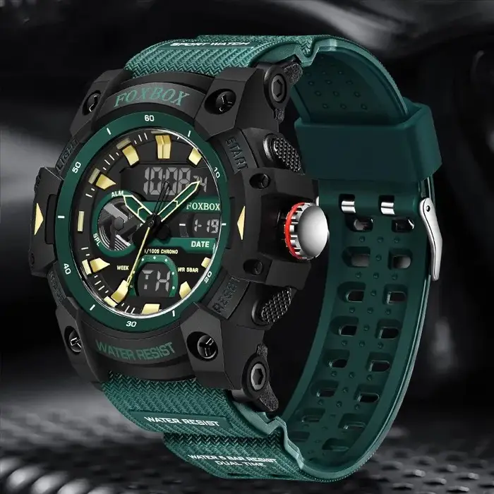 LIGE mode montres numériques pour hommes haut de gamme de luxe militaire Montre étanche