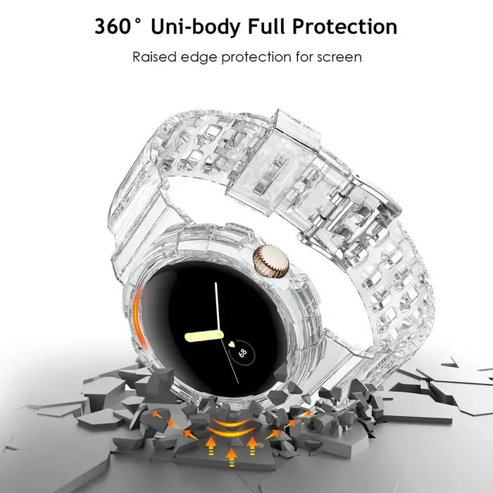 Étui transparent et TPU souple pour Google Pixel Watch 2