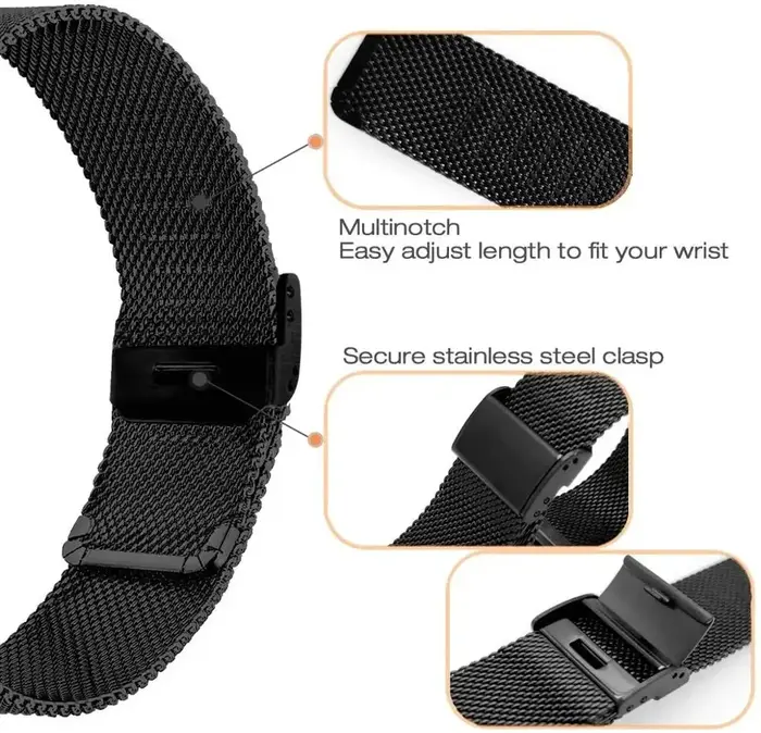Bracelet de poignet en métal pour Garmin Forerunner 165 265 255 255S 265S 55 Venu 3S 3 2S 2 Plus Vivoactive 5 4 4S