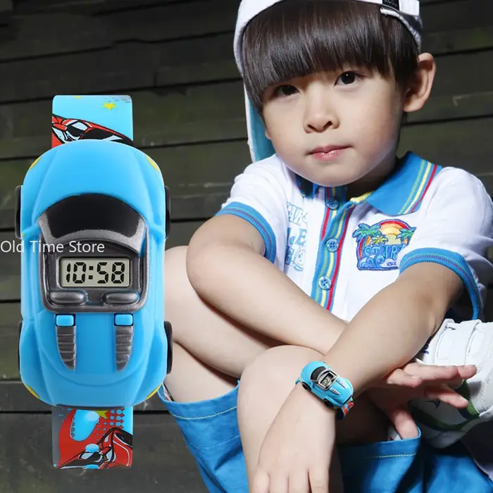 Montre de voiture de dessin animé pour enfants