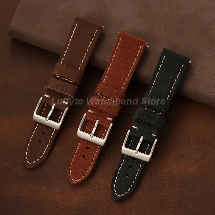 Bracelet de montre en cuir de veau véritable