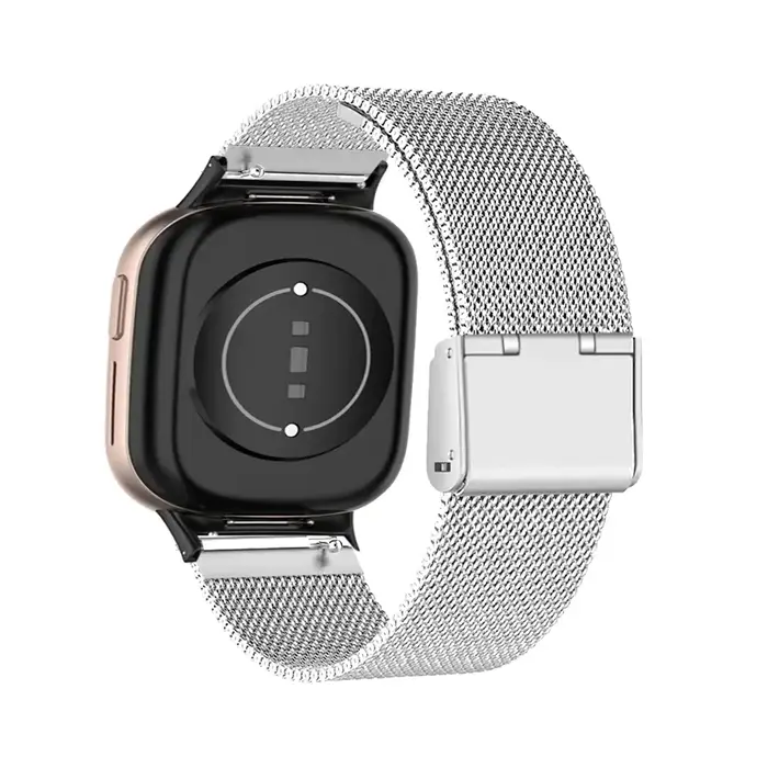 Bandes métalliques pour Honor Watch 4, bracelet respirant en maille d'acier inoxydable