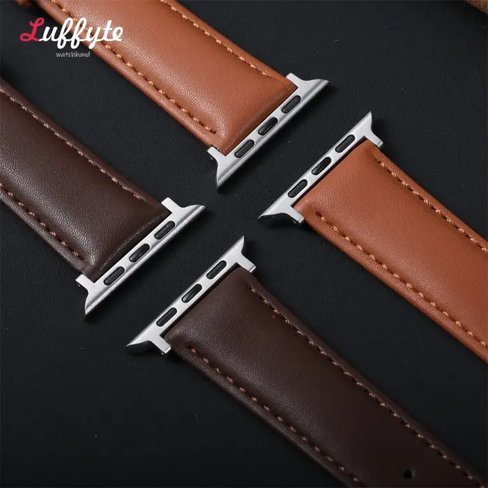 Bracelet de montre en cuir souple pour Apple Watch 10 9 Ultra 8 7 6 SE 5 4 3, 38 40 41 42 44 45 46 49mm, Bracelet de montre d'affaires