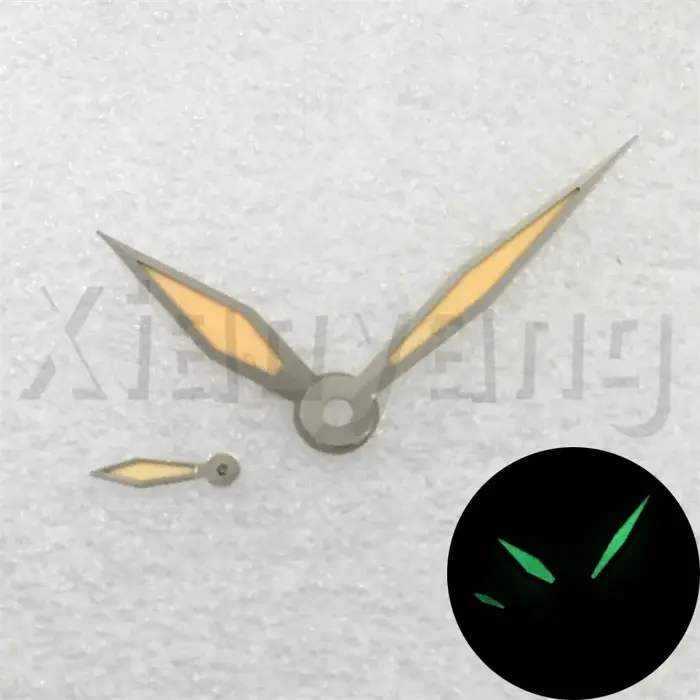 Aiguilles de montre vert lumineux noir or Rose or bleu main adaptée ETA 6497 6498 ST3600 3620 mouvement