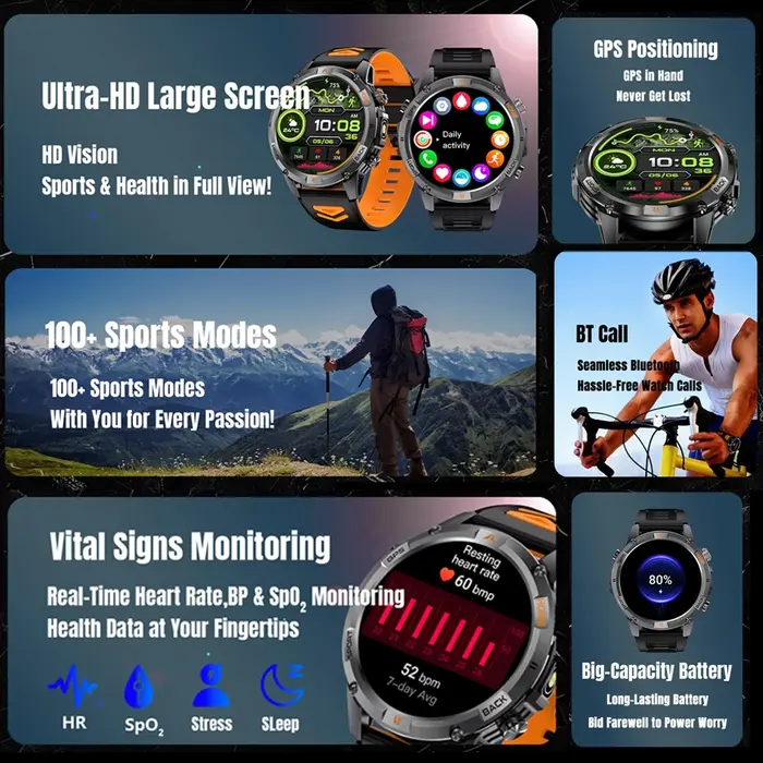 T-rex 3 Ultra professionnel GPS sport montre intelligente homme intégré double bande GNSS boussole militaire extérieur Smartwatch hommes 2025 nouveau