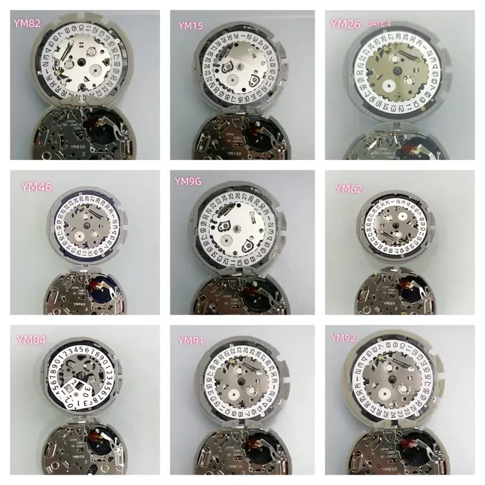 Montre mouvement à quartz original japonais YM26 YM82 YM04 YM95 YM1G YM62 YM92 YM9G YM15 YM46 YM12 YM24 YM91