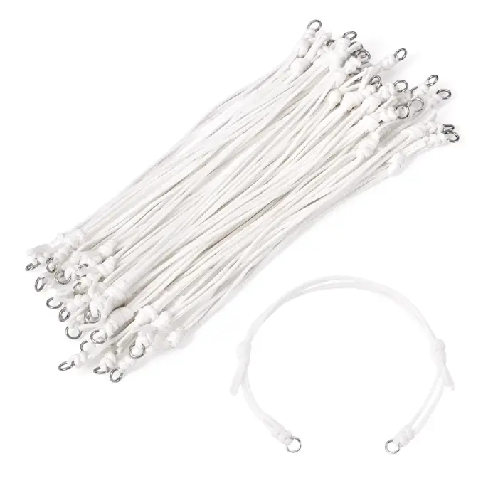 Bracelet tressé fait à la main, 23.5cm, 20 pièces, cordon en Polyester ciré réglable, pour la fabric