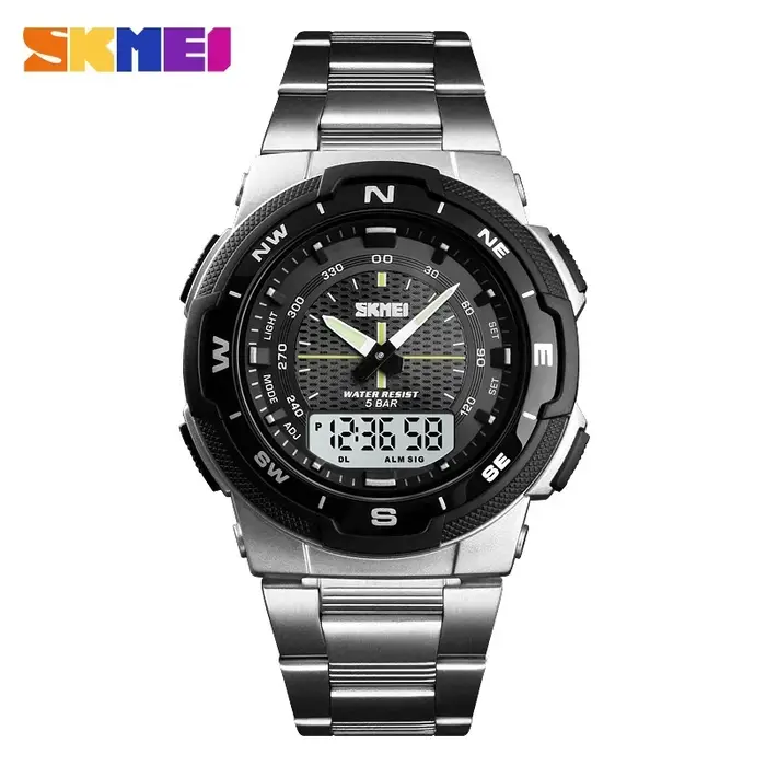SKMEI 1370 montre numérique à Quartz pour hommes compte à rebours sport étanche électronique hommes