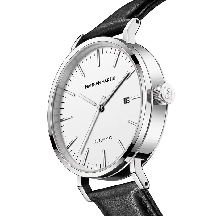 HANNAH MARTIN montre pour hommes de luxe en cuir affaires 8215 automatique mécanique