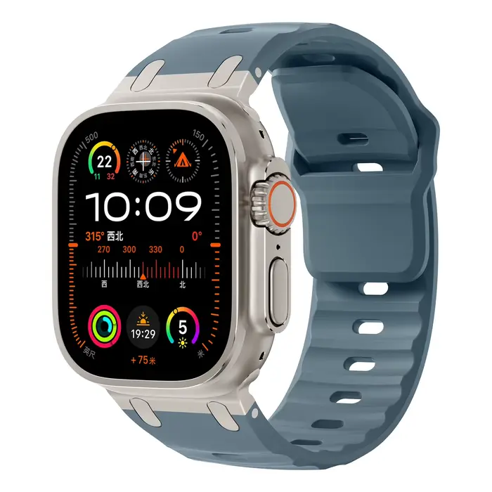Bracelet de Sport en Silicone pour Apple watch ultra 2, 49mm 44mm 45mm, bracelet correas en acier in