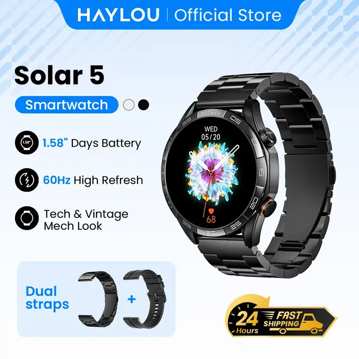 Montre connectée HAYLOU Solar 5 avec appels vocaux