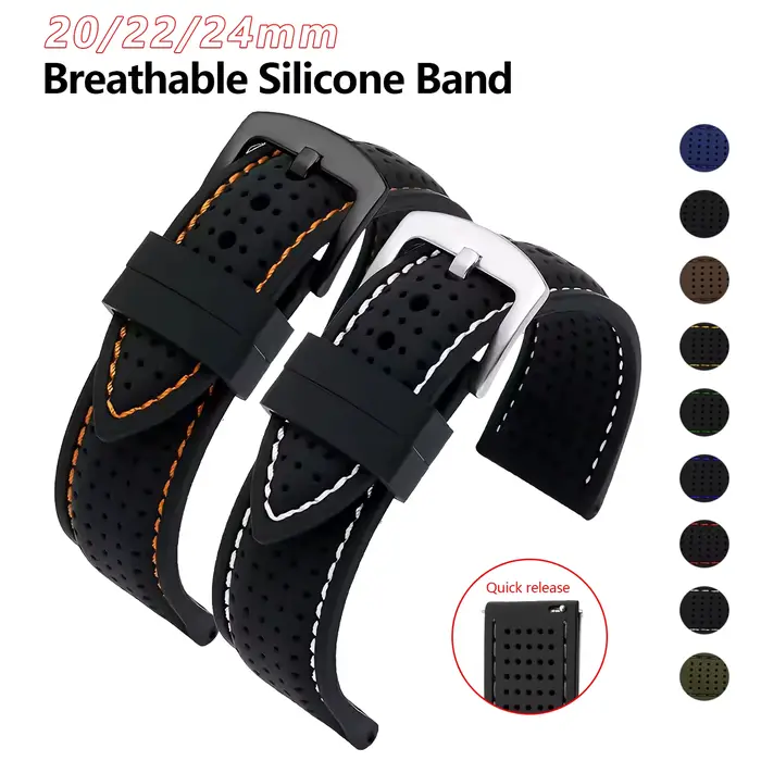 Bracelet de montre en caoutchouc de Silicone souple