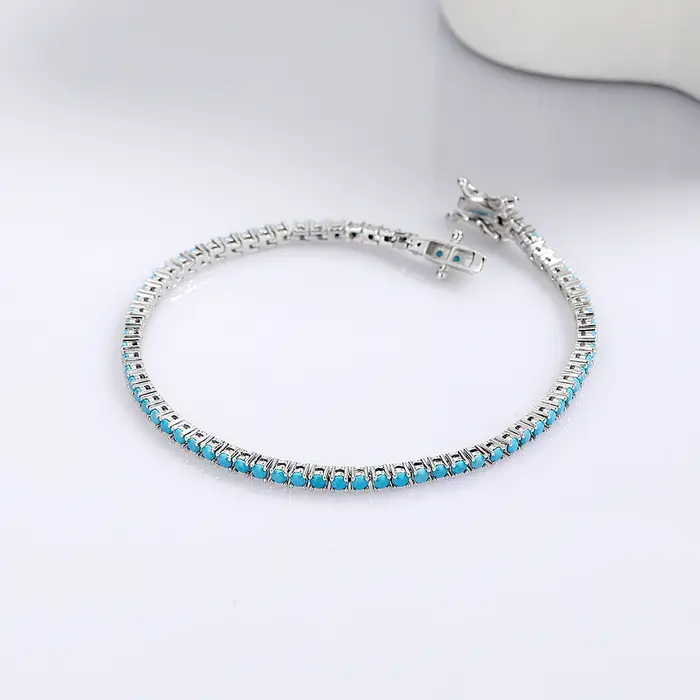 Bracelet de Tennis en argent pur 2 mm