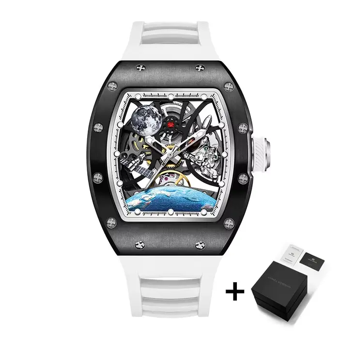 Montres pour hommes montre-bracelet mécanique automatique de luxe AR montre en verre saphir horloge