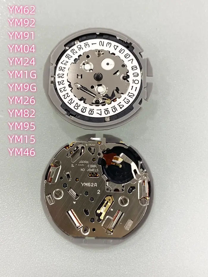 Montre mouvement à quartz original japonais YM26 YM82 YM04 YM95 YM1G YM62 YM92 YM9G YM15 YM46 YM12 YM24 YM91