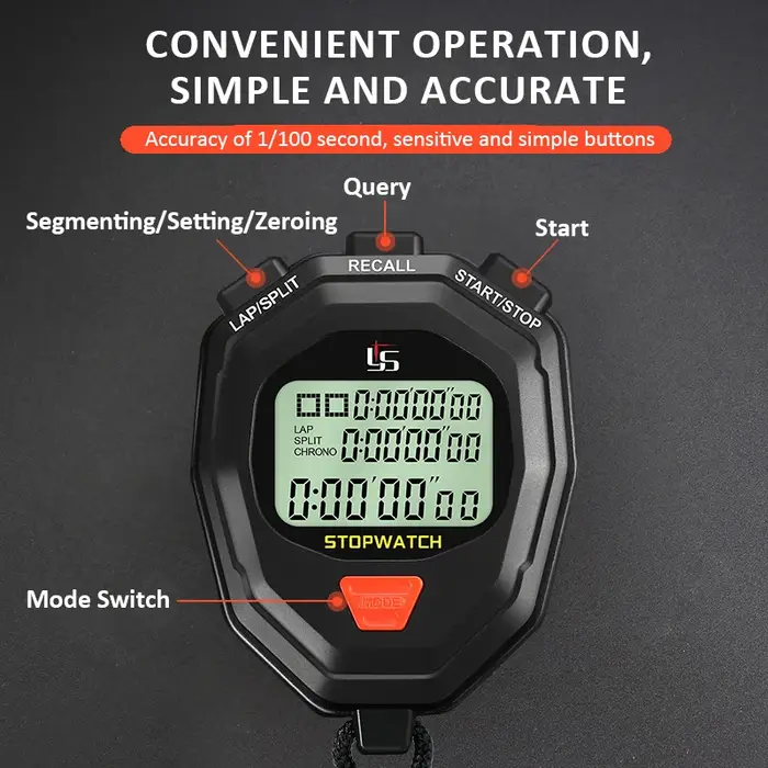 Chronomètre numérique électronique multifonction