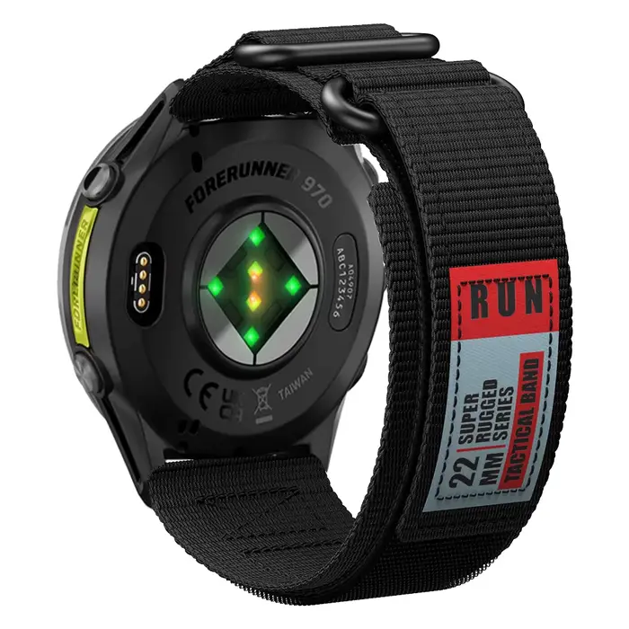 Bracelet de montre en nylon à fermeture auto-agrippante pour Garmin Forerunner 970 965 955 945 935 745
