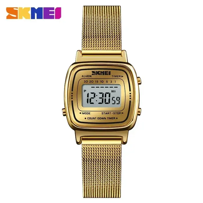 Montre numérique étanche à petit cadran pour femme