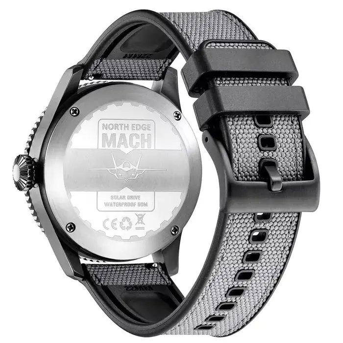 NORTH EDGE 2024 MACH montre à Quartz à énergie solaire hommes étanche 50M
