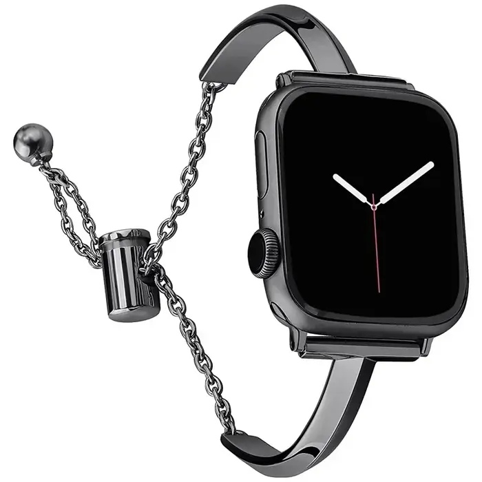 Bracelet de montre de luxe pour Apple Watch série 10 9 8 7 6 Se 5 4, Bracelet en acier diamant pour