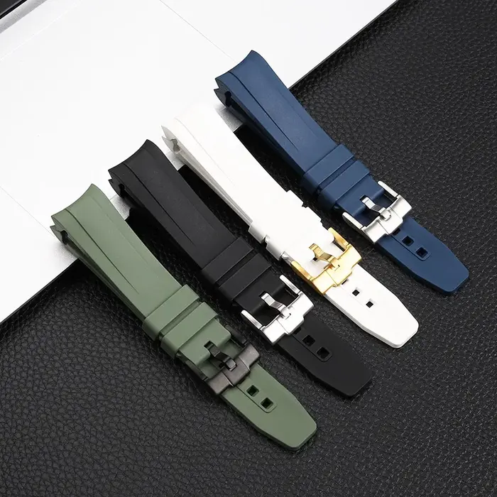 Bracelet incurvé en caoutchouc fluoré de 20MM pour Tudor 1958 Biwan 39 cadran M79030N M79018V BB58 bleu marine GMT bracelet de montre en caoutchouc FKM de haute qualité