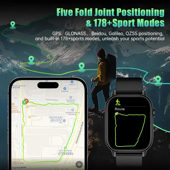 Montre connectée GPS LIGE avec écran HD 2
