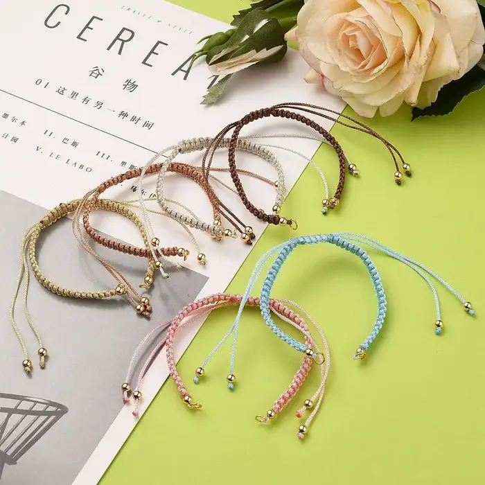 Kit de bracelets en cordon tressé en polyester réglable PandaHall