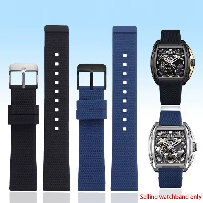 Bracelet en Silicone de haute qualité pour montre mécanique design CIGA série Z/J/X Type baril Gorilla