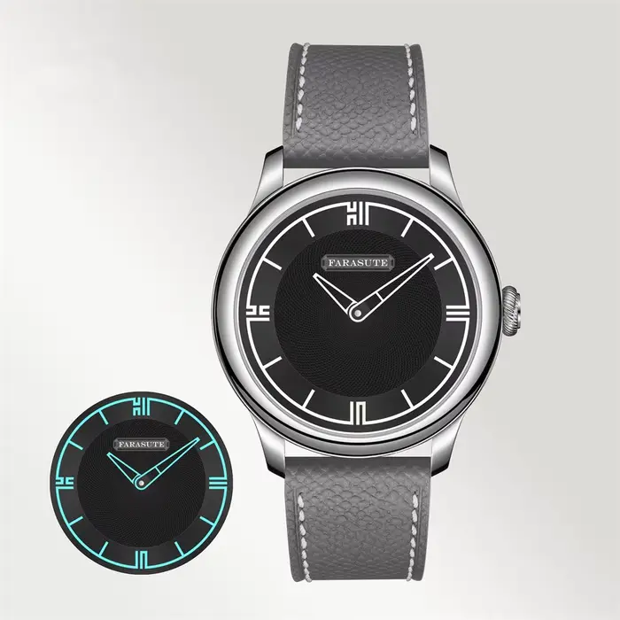 Montres mécaniques à mouvement manuel personnalisées FARASUTE, super lumineuses, de style suisse, ré