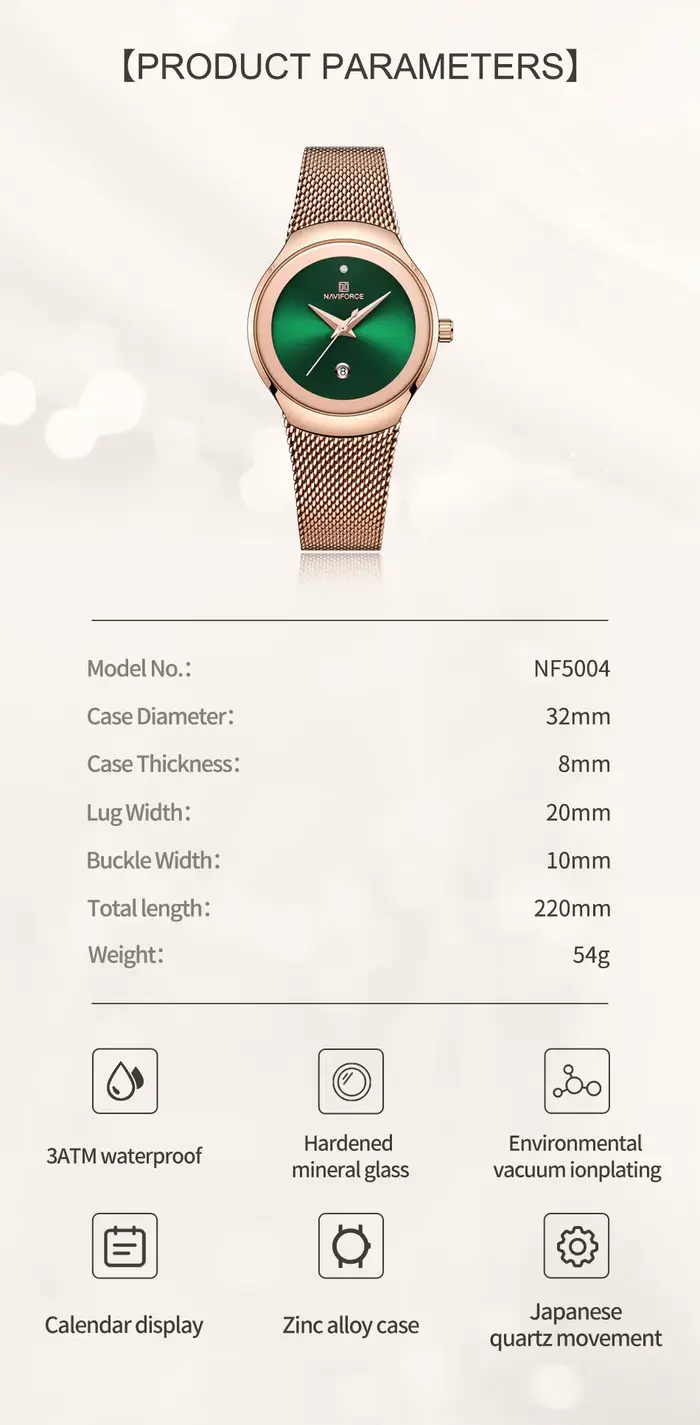 Montre-bracelet ultra fine à quartz pour femme