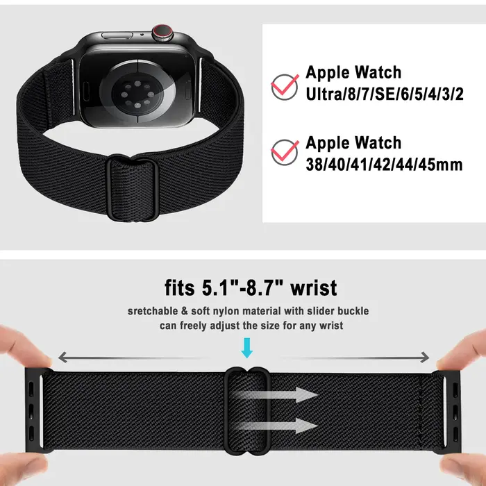 Bracelet chouchou pour Apple watch 10 11