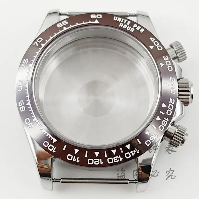 Boîtier de montre VK63 40 mm en or avec bracelet Jubilee et verre saphir pour homme