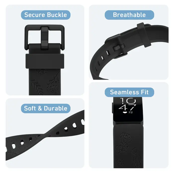 Bracelet gravé en TPU pour Fitbit Inspire 1 2 3, Bracelet de Sport réglable pour Fitbit Inspire Hr, remplacement du bracelet de montre