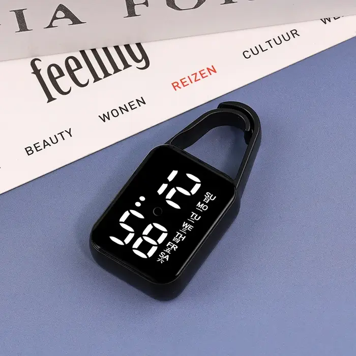 Montre de compteur de pas de Bracelet de podomètre de LED avec l'affichage de l'heure 12/24H montre 