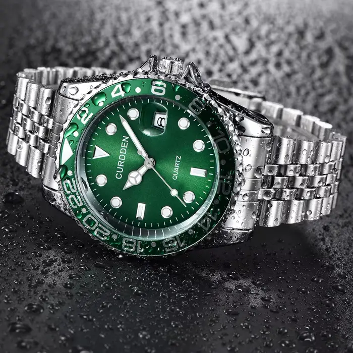 Design Original CURDDEN marque montres pour hommes mode entièrement en acier inoxydable doré Date mo