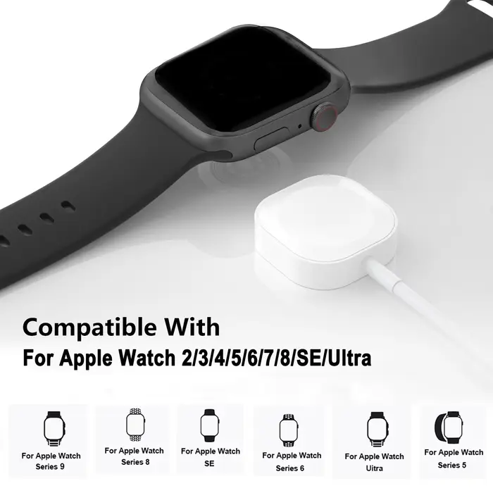 Nouveau chargeur magnétique sans fil pour Apple Watch série 9 8 7 6 5 4 SE câble de charge rapide USB Type C pour iWatch