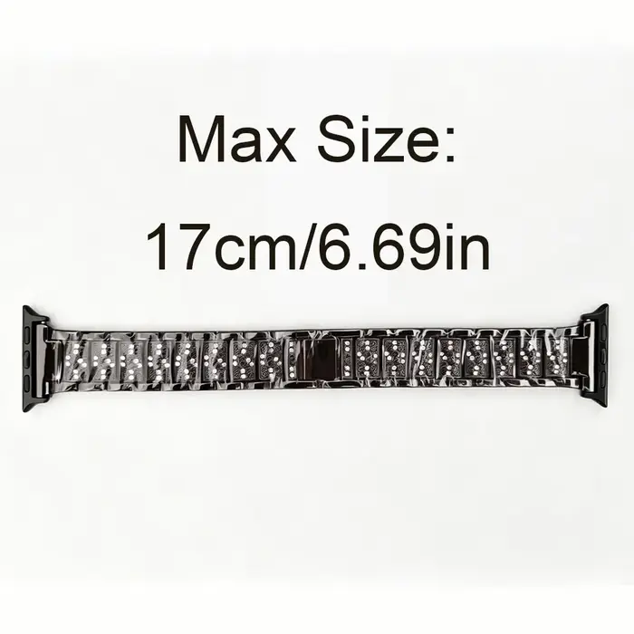 Bracelet en métal avec strass pour Apple Watch